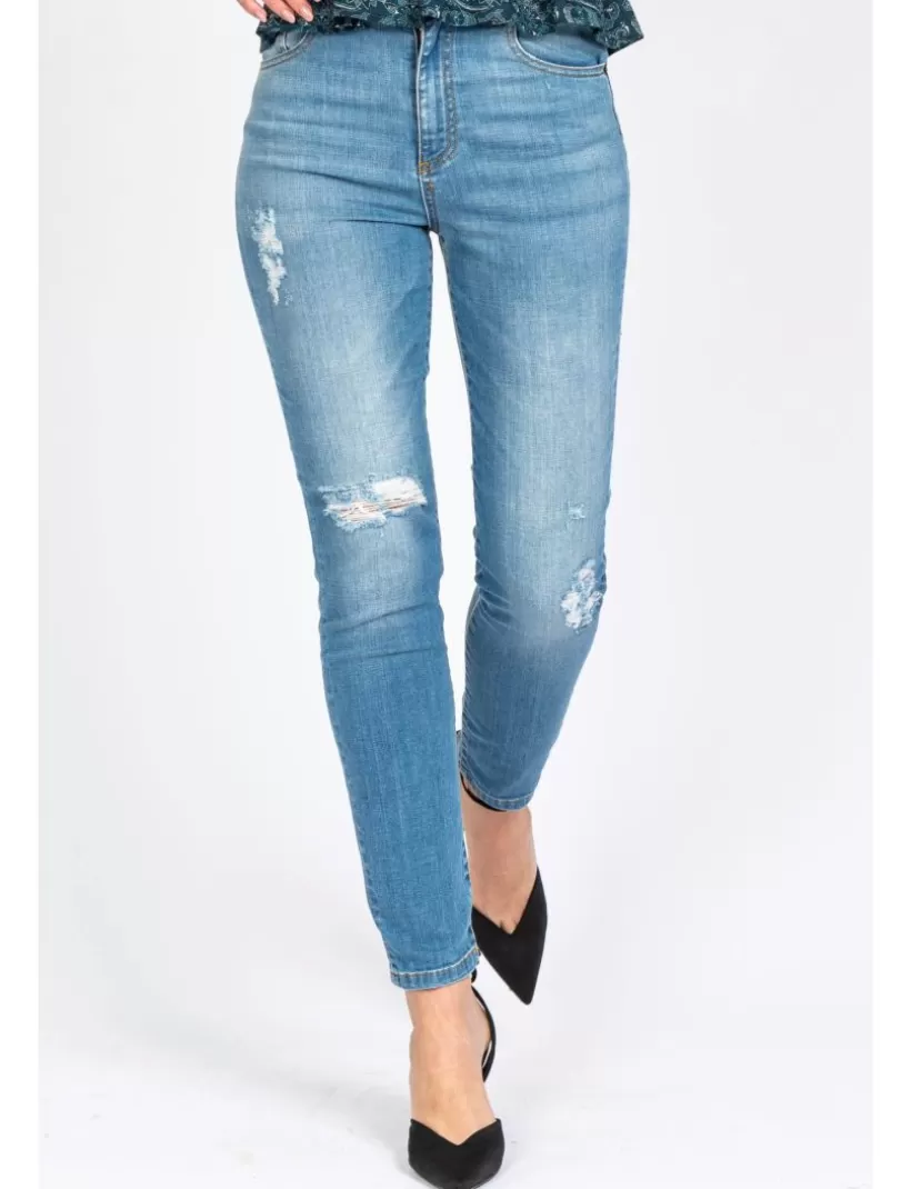 Jeans-New Hallhuber JESSA – Skinny-Jeans Mit Hoher Taille Aus Stretch-Baumwolle Mit Farbverlaufseffekt