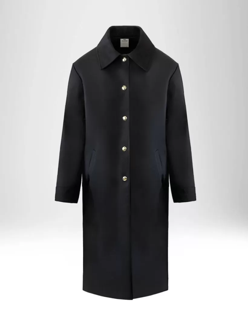 Jacken-New Hallhuber EINREIHIGER TRENCHCOAT AUS BAUMWOLL-GABARDINE-MISCHUNG schwarz