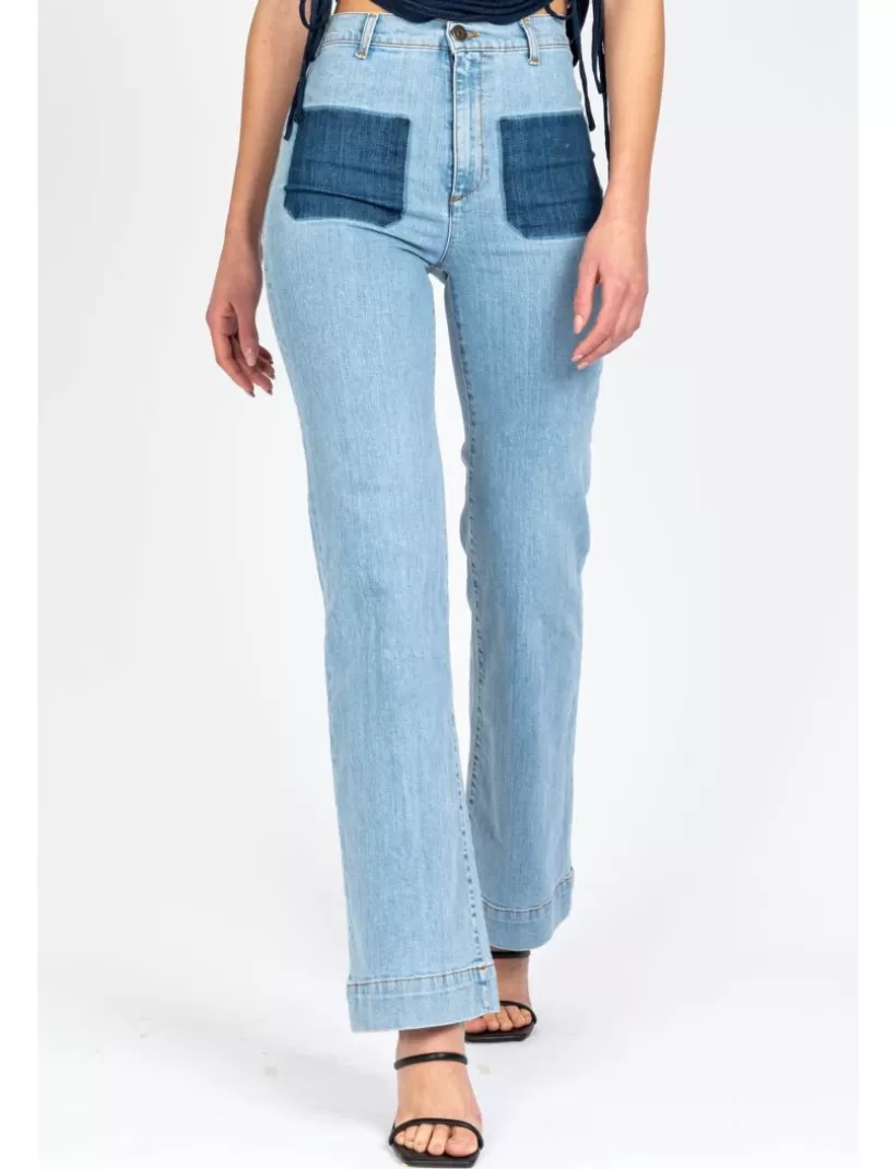 Jeans-New Hallhuber OAKLEE – JEANS IM KLASSISCHEN STIL MIT KONTRASTEN PATCHWORK-VORDERTASCHEN AUS HELLER BAUMWOLLE zuckerpapier