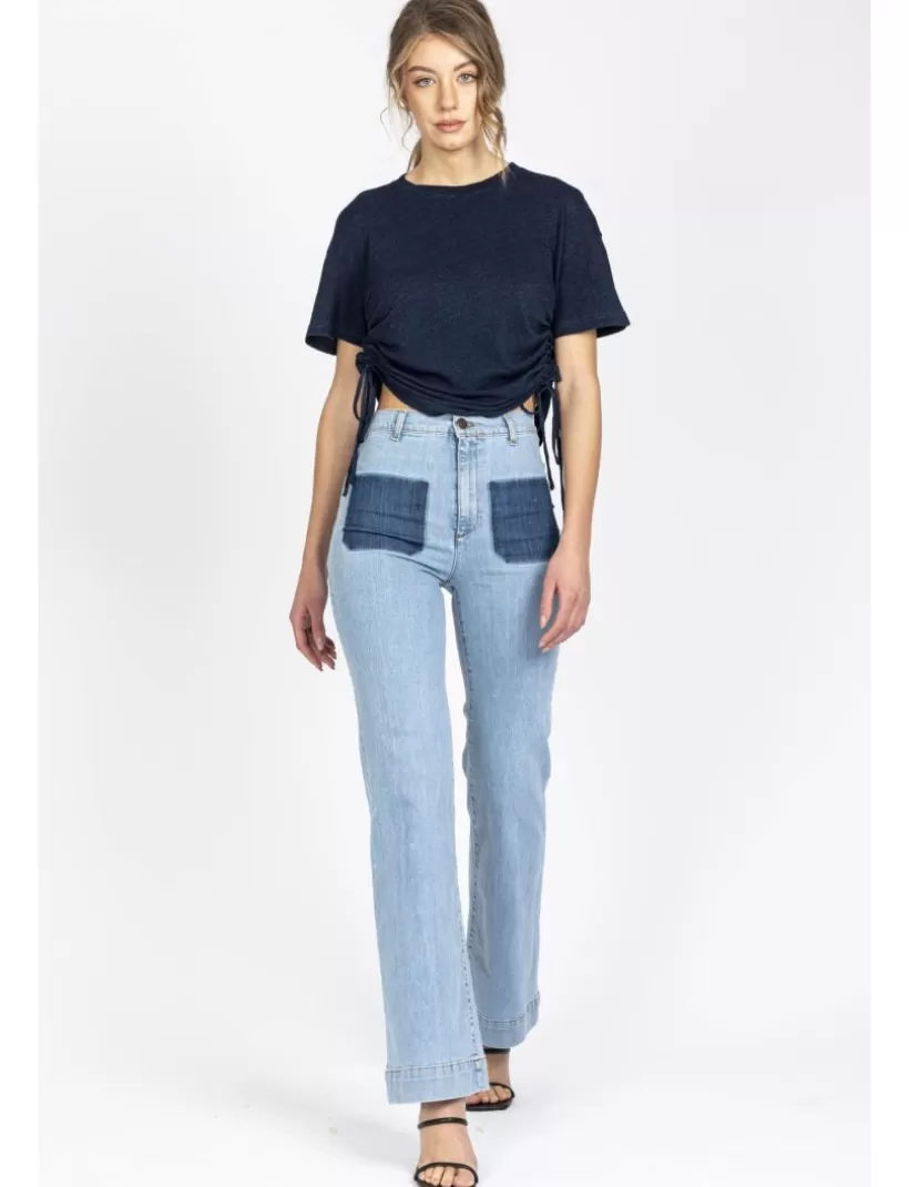 Jeans-New Hallhuber OAKLEE – JEANS IM KLASSISCHEN STIL MIT KONTRASTEN PATCHWORK-VORDERTASCHEN AUS HELLER BAUMWOLLE zuckerpapier