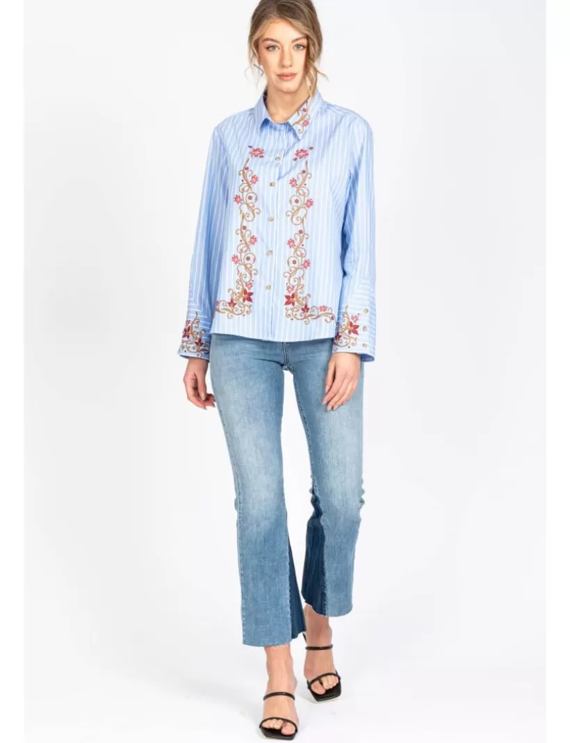 Jeans-New Hallhuber SAVANNAH – JEANS AUS STRETCH-BAUMWOLLE IM 70ER-JAHR-INSPIRIERT, ENGEN AN DER TAILLE UND NACH UNTEN WEIT zuckerpapier