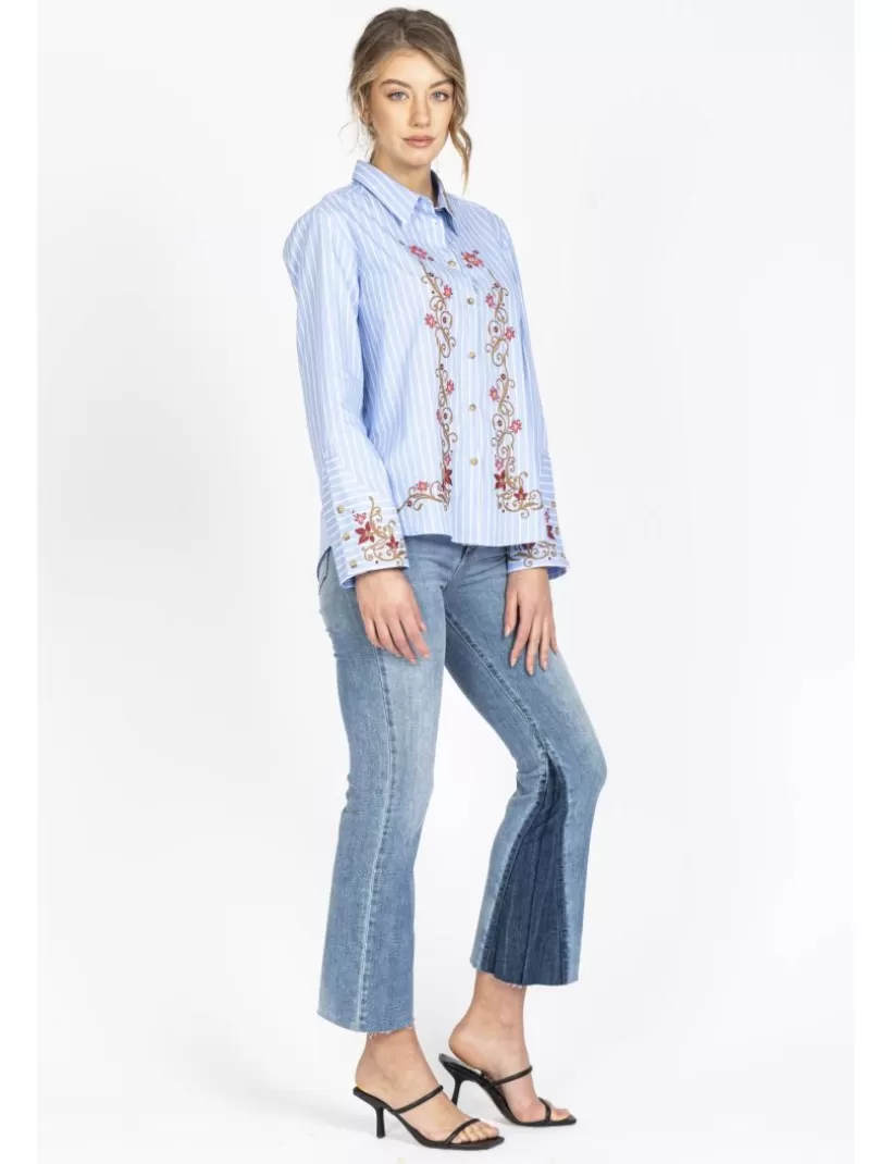 Jeans-New Hallhuber SAVANNAH – JEANS AUS STRETCH-BAUMWOLLE IM 70ER-JAHR-INSPIRIERT, ENGEN AN DER TAILLE UND NACH UNTEN WEIT zuckerpapier